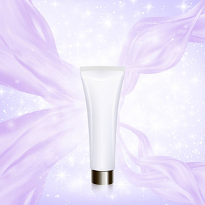 化妝品產品背景,水濺和光藍景。矢量圖 Eps10